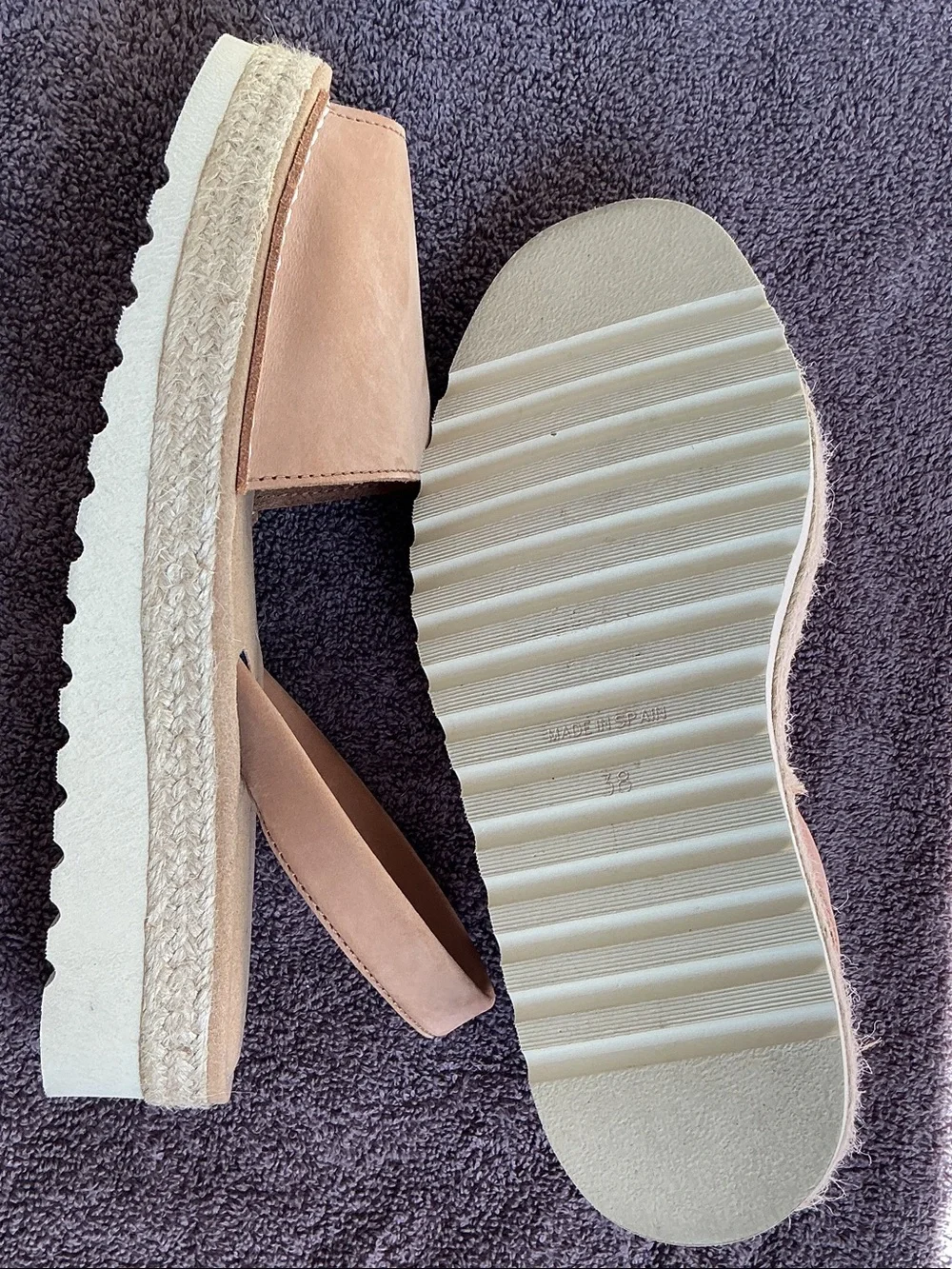 Women’s Espadrille Platform Sandals in Dusty Blush